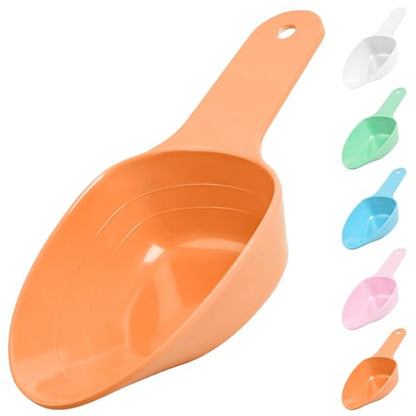 Dog Food Scoop-Melamine Pet Food Measuring Cup - 1 Cup 1/2 Cup 1/4 Cup Dog Cat Bird and Rabbit Food Feeding Scoop Dishwasher Safe - Orange - color: Orange
