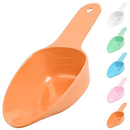 Dog Food Scoop-Melamine Pet Food Measuring Cup - 1 Cup 1/2 Cup 1/4 Cup Dog Cat Bird and Rabbit Food Feeding Scoop Dishwasher Safe - Orange - color: Orange