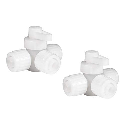 RecPro 1/2" Flair-It T Fitting – PEX & Gray Tubing Plastic Tee Connector | No Crimp RV Plumbing Fitting | Leak Resistant (2 Fittings) - size: 2 Fittings