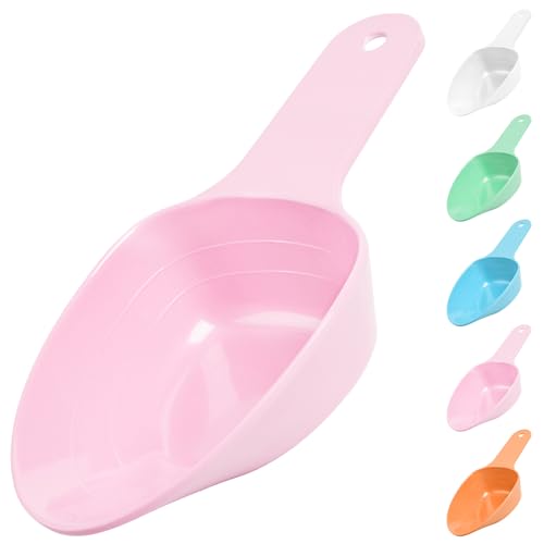 Dog Food Scoop-Melamine Pet Food Measuring Cup - 1 Cup 1/2 Cup 1/4 Cup Dog Cat Bird and Rabbit Food Feeding Scoop Dishwasher Safe - Pink - color: Pink