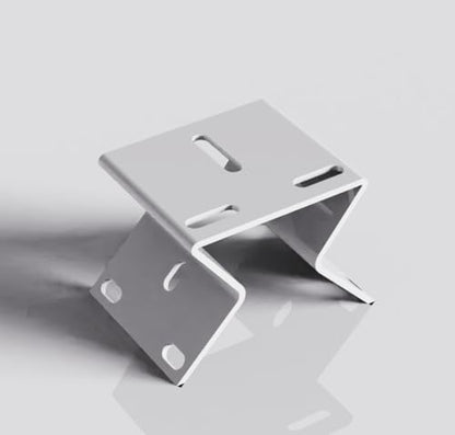 Outdoor Security Camera Corner Mount, White Metal Bracket, 4 Pack | 90-degree clamp, 2.2-4.3 in diameter range, eaves and stairwell placement, hardware included - size: 4 Pack