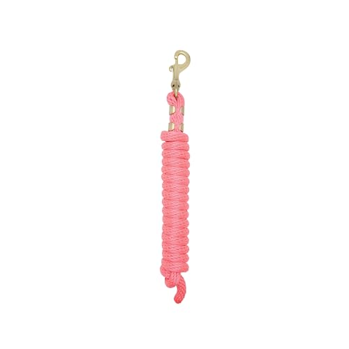 Weaver Equine Performance Lead Rope, 8' Horse Value Rope with Brass Plated 225 Snap, Soft Comfort Grip, Barn Horse Tack for Daily Use - color: Diva Pink