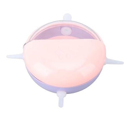Puppy Milk Feeder,Puppy Feeder Milk Bowl Multi Nipples Plastic Easy to Clean Anti Flatulence for Kitten Pet (Pink) - color: Pink