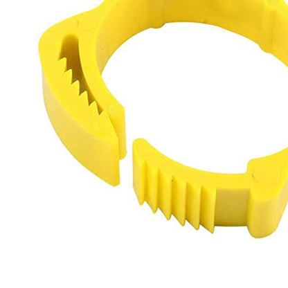 100 Pieces Chicken Foot Rings Leg Rings Clip on Bands Numbered Adjustable Ankle Markers Suitable for Turkey, Yellow - color: Yellow