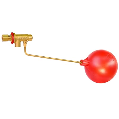 Swamp Cooler Float Valve, 1/4" Brass Float Valve for Evaporative Cooler | Brass, Leak-Proof Seal, 3" Float, Auto Water Control