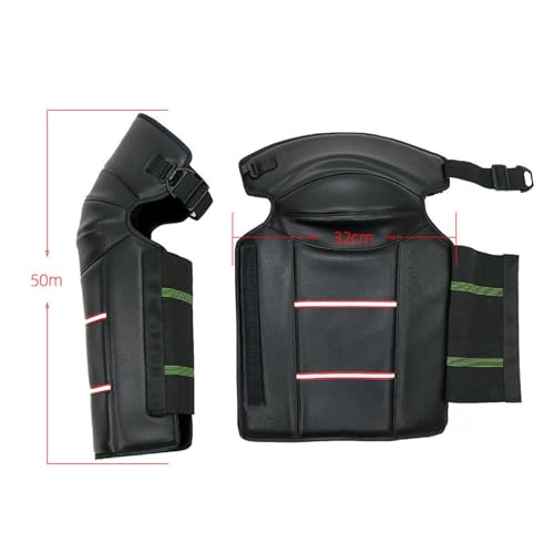 Leg Gaiter Windproof Motorcycle Leg Gaiter Knee Guard Winter Skating Leg Cover PU Leather Suitable for Biking Skating Hiking Outdoor, PU Leather Reflector