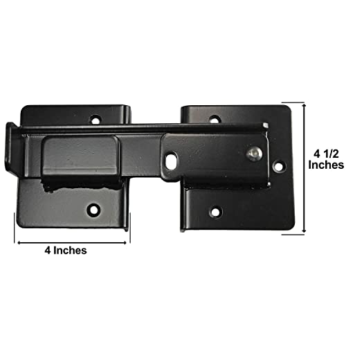Double Gate Flip Sentry Gate Latch-Flip Latch. Padlocked for Added Security Powder Coated Black & Has Hardware - CASE Qty 6 - size: Dumpster Flip Latch - Qty 6