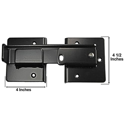 Jake Sales Double Gate Flip Sentry Gate Latch-Flip Latch, Latches Two Gates Together & can be Padlocked for Added Security-Heavy Duty Double Gate Latch is Powder Coated Black & has Bolt Gate Hardware - size: Dumpster Flip Latch - Each