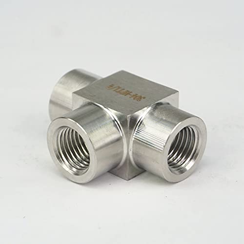 1/4 in NPT Female Tee 3 Way Pipe Fitting 304 Stainless Steel Water Gas Oil - style: 1/4" NPT