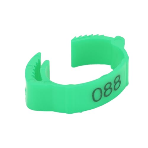 100Pcs Colorful Plastic Chicken Leg Buckle Rings, Retractable Poultry Identification Bands for Chicken Duck Bird, Safe and Material for Poultry Feeding Supplies (Green (100 Pieces per Pack)) - color: Green (100 pieces per pack)