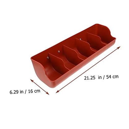 ORFOFE Compartment Piglet Feeding Trough Hanging Wall Feeder Plastic Compartment Trough Livestock Supplies Easy Clean