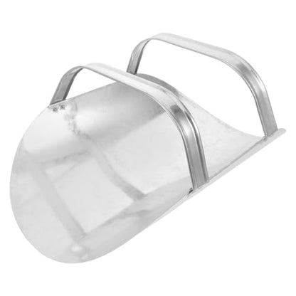 Thickened Animal Grain Scoop with Dual Handles, Poultry Feed Scoop for Livestock Feeding, Heavy-Duty Iron Shovel Suitable for Farm Use and Pet Food Distribution