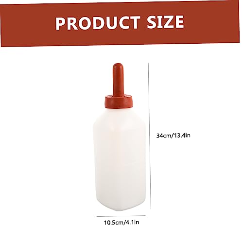 Calf Milk Feeding Bottle for Livestock 2L Thick Vertical Nursing Bottle Sturdy for Newborn Calves and Livestock Feeding