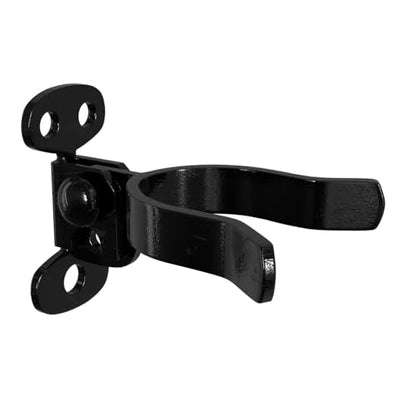 VIVIDA 1-5/8" Black Wall Mount Latch, Chain Link Fence Flat Back Gate Latch for 1-5/8" Gate Frame, Mounts to Wooden Fence Post or Wall, Black Chain Link Fence Parts, 1 PCS - size: 1-5/8" (1 PCS)