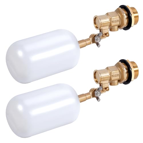 Float Valve 3/4 inch, Brass Water Float Valve with Adjustable Arm, Float Ball Valve Automatic Fill and Water Level Control for Water Trough,Fountains,Water Tank,Ponds,Pool,Aquariums - color: 3/4 in