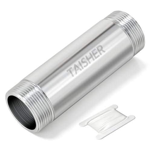 TAISHER 1PCS Stainless Steel Pipe Fittings, 1-1/4" NPT Male x 1-1/4" NPT Male Threaded, 4" Length Nipple Cast Pipe - size: 1-1/4" MNPT 1Pcs