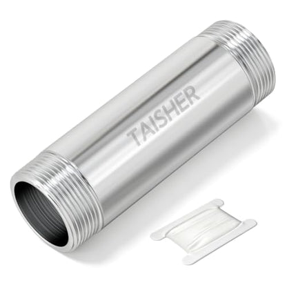 TAISHER 1PCS Stainless Steel Pipe Fittings, 1-1/4" NPT Male x 1-1/4" NPT Male Threaded, 4" Length Nipple Cast Pipe - size: 1-1/4" MNPT 1Pcs