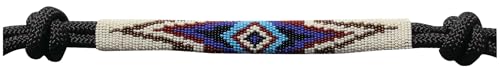 Professional's Choice Beaded Rope Halter | Intricate Beadwork on the Noseband | 7 Foot Matching Lead - color: Black/Turquoise