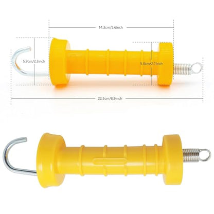 MEETOOT 3PCS Plastic Spring Loaded Electric Fence Door Handle Insulator Gate Hardware Pull Pasture Accessories Suitable for Farm Courtyards Business Park
