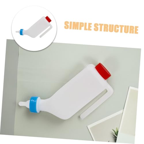 VICASKY Pig Nursing Bottle for Small Animals 1pcs Plastic Milk Feeder Detachable Nipple for Calves Lambs and Goats