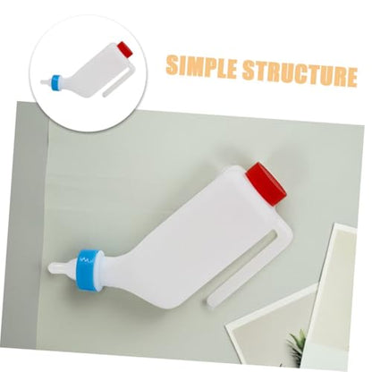 VICASKY Pig Nursing Bottle for Small Animals 1pcs Plastic Milk Feeder Detachable Nipple for Calves Lambs and Goats