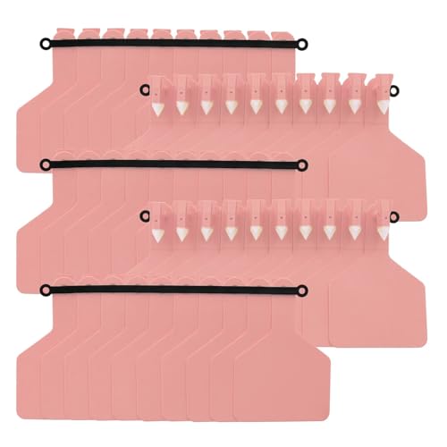 Cattle Ear Tags 50/100 Pcs Cow Ear Tags 11x7.5cm Eight Blank Ear Tags Cattle Cow Livestock Ear Tag for Animal Cow Marking Manage for Animals(Pink,100 Pcs) - color: Pink, size: 100 Pcs
