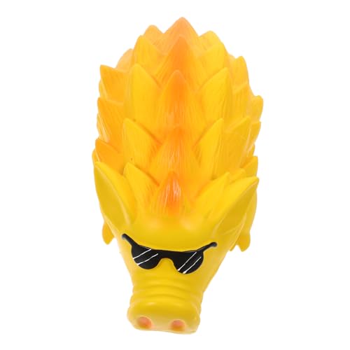 Toddmomy Dog Chewing Toy for Teeth Grinding Funny Pig Shaped Squeaky Puppy Plaything Latex Material for Interactive Chewing for Dogs