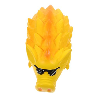 Toddmomy Dog Chewing Toy for Teeth Grinding Funny Pig Shaped Squeaky Puppy Plaything Latex Material for Interactive Chewing for Dogs
