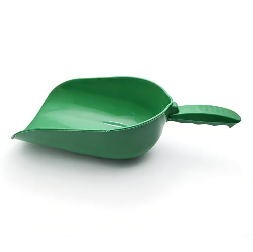 Extra Big Size Thickened Plastic Utility Scoop, 35~55-Ounce Scoop Livestock Feed Scoop for Any Household Disposing Replacing Litter/Animal Pet Farm Pig Horse Feed Food Shovel (Plastic)