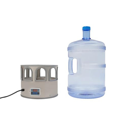 5 Gallon Chicken Waterer for Winter, Heated Chicken Waterer, Adjustment 32 °F -122°F Temp Controlling 9 Drinking Ports Heated Water Bowl for Chickens, Ducks, Geese and Chicken Coop