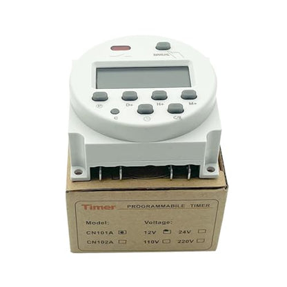 12V Timer Switch, Wenzhiiot 12V AC/DC Input 200-250V 16A Output Digital LCD Programmable Time Switch Relay Supports 28 Scheduled Tasks Daily/Weekly