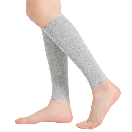 1 Pair Breathable Calf Warmer Winter Sports Device Warm Socks Cover for Outdoor Activity Nonslip Leg Cover Warm Sports Leg Sleeves - color: Light Gray, size: X-Large