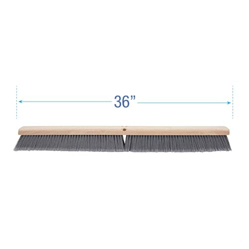 Boardwalk 20436 Floor Brush Head, 3" Gray Flagged Polypropylene, 36"