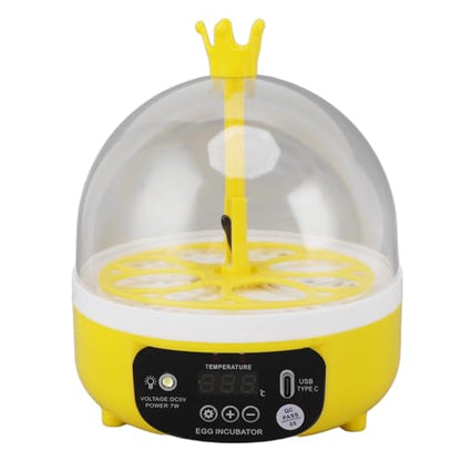 7W Egg Incubator, 4 Egg Poultry Incubator with Manual Temperature Control Egg Turner Egg Candler Egg Turning Humidity Control (Manual Turning) - size: Manual Turning