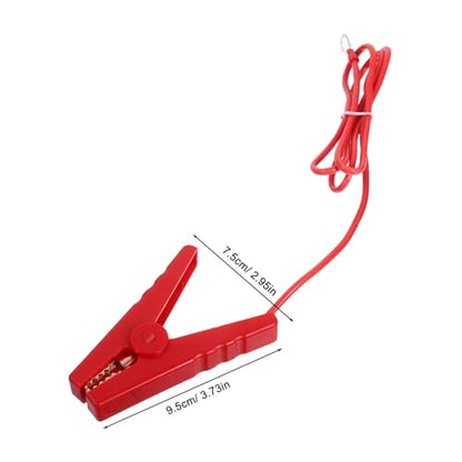 Outanaya 2Pcs Electric Fence Jump Cable with Crocodile Clip Durable Fencing System Wire for Livestock Connection Easy to Install Electric Fence for Farm and Garden Use