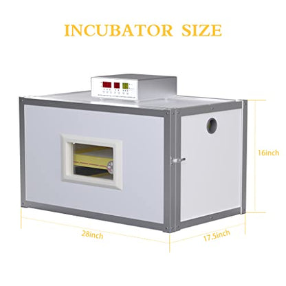 Egg Incubator ，Farm Egg Incubator with Automatic Egg Turning and Humidity Control，Industrial Brooding Machine Chicken Incubator ，Suitable for Chicken Duck Goose Quail Parrot Bird Eggs