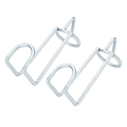 2Pcs Horse Feed Bucket Hooks, Heavy Duty Metal Stall Stable Hanger for Barn Fence Livestock Accessories, with Weather Proof Coating for Equestrian Water Holder