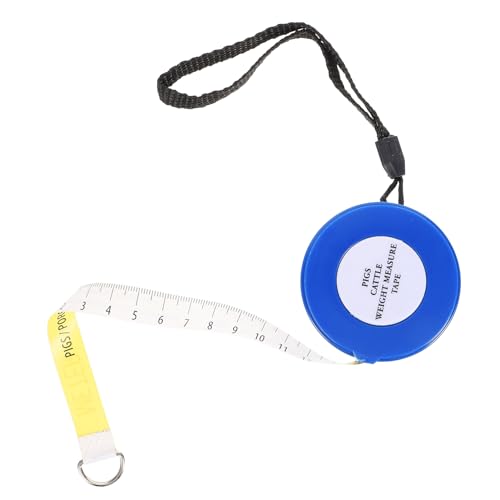 Animal Measuring Tape 2.5m for Pig Weight and Horse Girth Measurement, Flexible Blue Tape Measure for Cattle, Goat, and Livestock Body Size Measurement Style