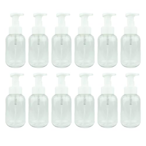 Plastic Clear 10oz Foam Soap Spray Bottle: 48 Pack - Empty Spray Bottles - Clear Refillable Container for Water, Essential Oils, Hair, Adjustable Head Sprayer and Stream - size: 10 oz 48 PACK