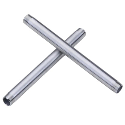 CONSTELLAR 304 Stainless Steel Pipe Nipple - 1" NPT Male x 1" NPT Male Threaded Fitting, 12 Inch (300mm) Length 3mm Wall Thickness Heavy Duty Seamless Pipe Nipple for Water Gas Oil fluid (1 Pack) - size: 1" NPT Male x 1" NPT Male, style: 300mm (12 inch)