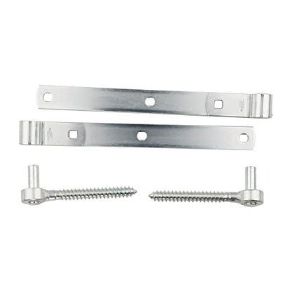National Hardware N129-767 Heavy Duty Gate Hinges 12 in Strap Hinges with WeatherGuard Protection Zinc-Plated Steel for Barn Door Gates Fence Hardware 150 lbs Capacity - size: 12 Inch