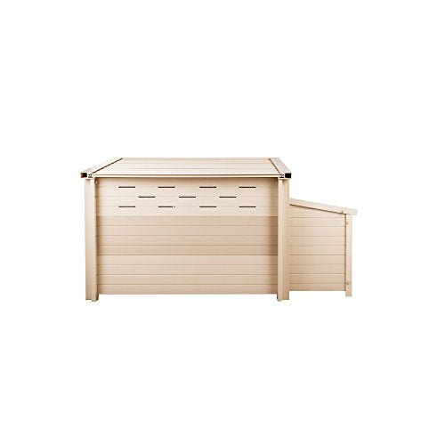 New Age Pet ECOFLEX Fontana Chicken Coop, Urban Barn for 2 to 3 Chickens, Easy Assembly, Eco Friendly & Durable, Tan - color: Maple, size: 52.4"L x 29.4"W x 29.1"H