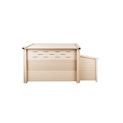 New Age Pet ECOFLEX Fontana Chicken Coop, Urban Barn for 2 to 3 Chickens, Easy Assembly, Eco Friendly & Durable, Tan - color: Maple, size: 52.4"L x 29.4"W x 29.1"H