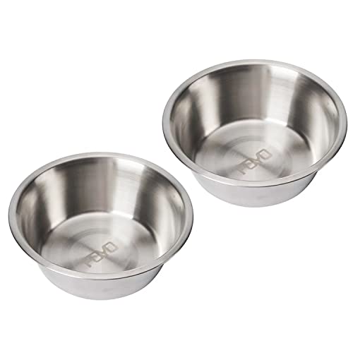 FOYO Stainless Steel Pet Bowls Set - Dog Dishes for Small/Medium Dogs, 29 OZ Food and Water Bowls, Set of 2 - size: 3.5 Cups(29 OZ)