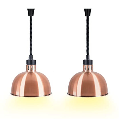 Food Heat Lamp 2 Pack Food Warmer Lamp with Bulb Food Heating Lamp Commercial Food Service Heat Lamp 110v
