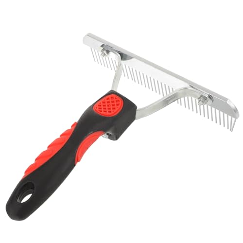 TOYANDONA Horse Hair Grooming Comb with Ergonomic Non Slip Rubber Handle Durable Rake Brush for Shedding and Cleaning Suitable and Pets