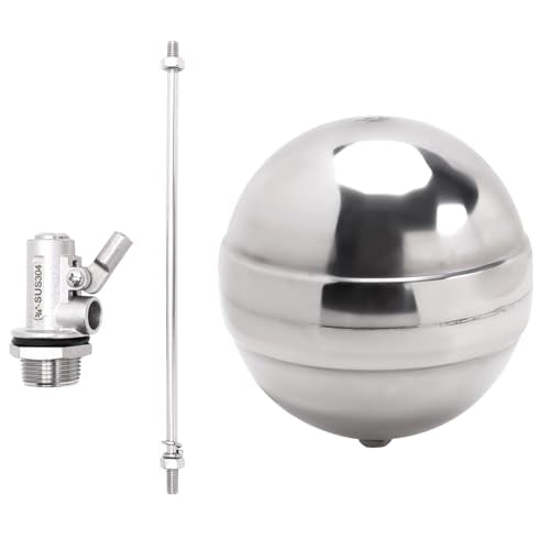Stainless Steel Float Ball Valves - 3/4" NPT Male Thread Flow Control Float Sensor Valve Automatic Water Level Control Float For Tank Pond Water Tower - size: 0.75 Inch