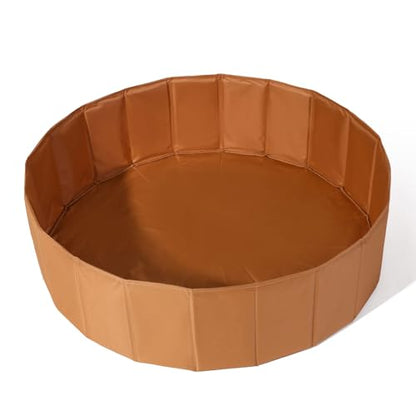 Ball Pit for Toddlers Babies Dogs Cats Iinfant Children, Foldable Ball Pits Play Tent, Crawl Playpen Ball Pool with Storage Bag, Surprise for Boys Girls Festival (Balls Not Included), Brown - color: Brown