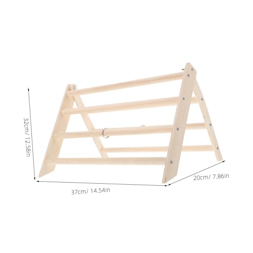 DECHOUS Wood Chicken Perch Stand Natural Wood Roosting Bar for Chicks Poultry Coop Accessories Climbing Ramp for Chick Enrichment