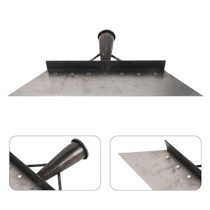 Toddmomy Heavy Duty Manganese Steel Cleaning Shovel for Farm Manure Removal, 38cm Flat Metal Scraper Tool for Barn and Livestock Facility Maintenance